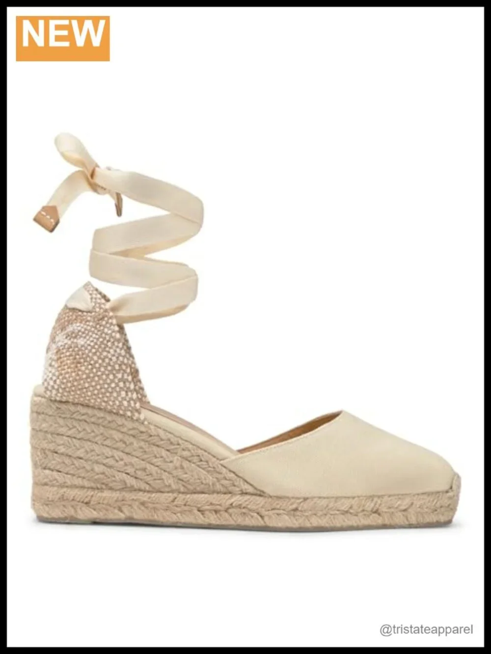 Canvas Espadrille Wedges Braided Jute Ankle Strap Wedding Shoes 2.5in Heel